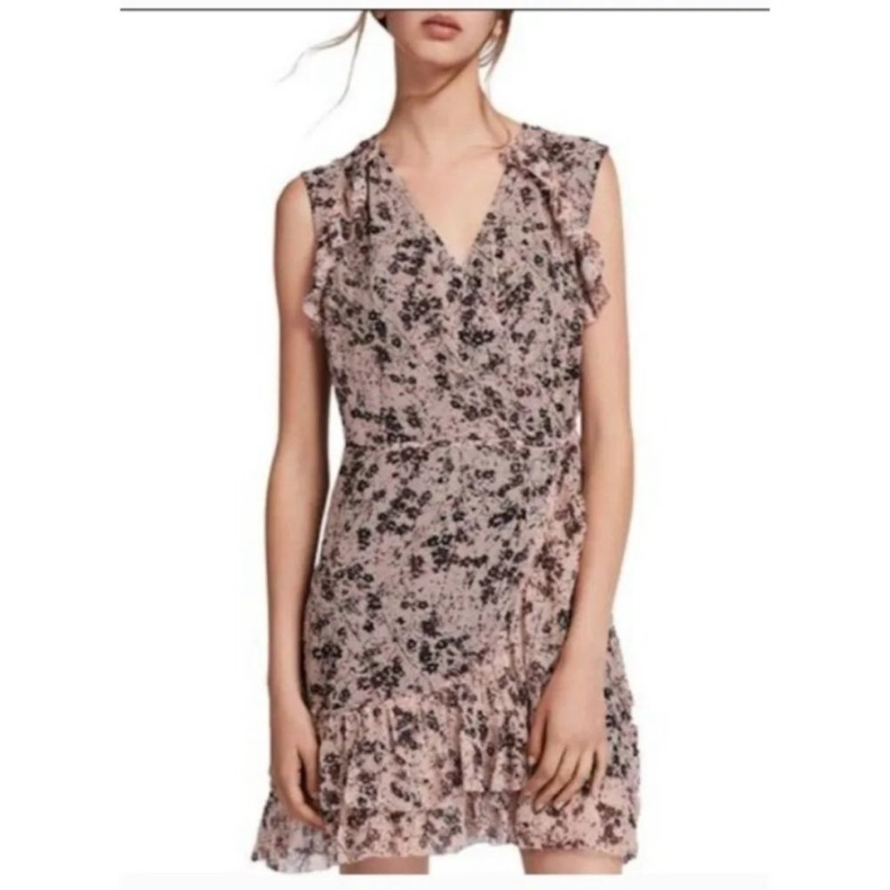 All Saints Dress Priya Petal Wrap Ruffle